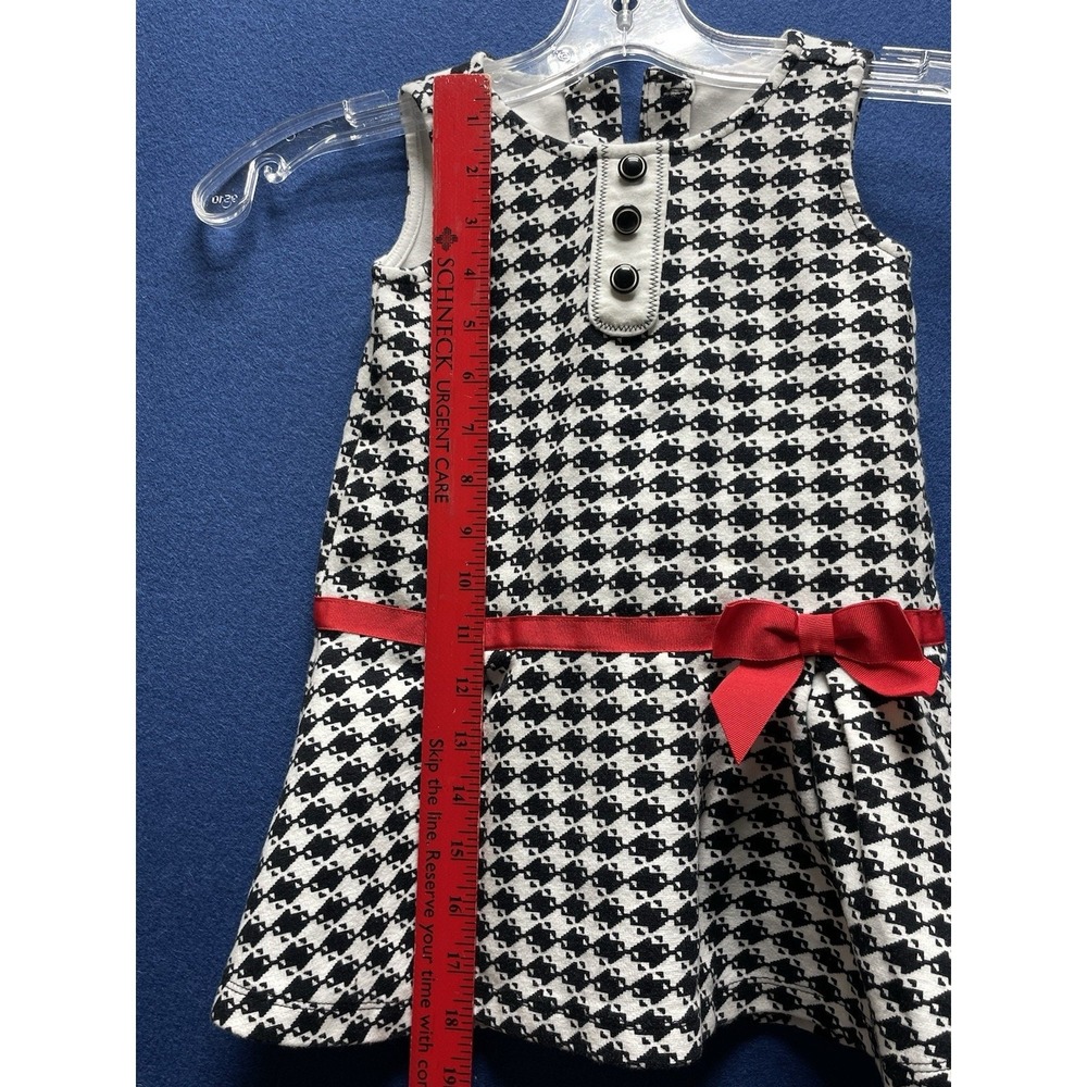Gymboree Olivia Black White Girls Bow Jumper Dress 2T - Picture 3 of 9